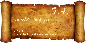 Tankó Andrea névjegykártya